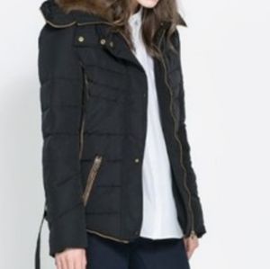 Zara Black Down Jacket